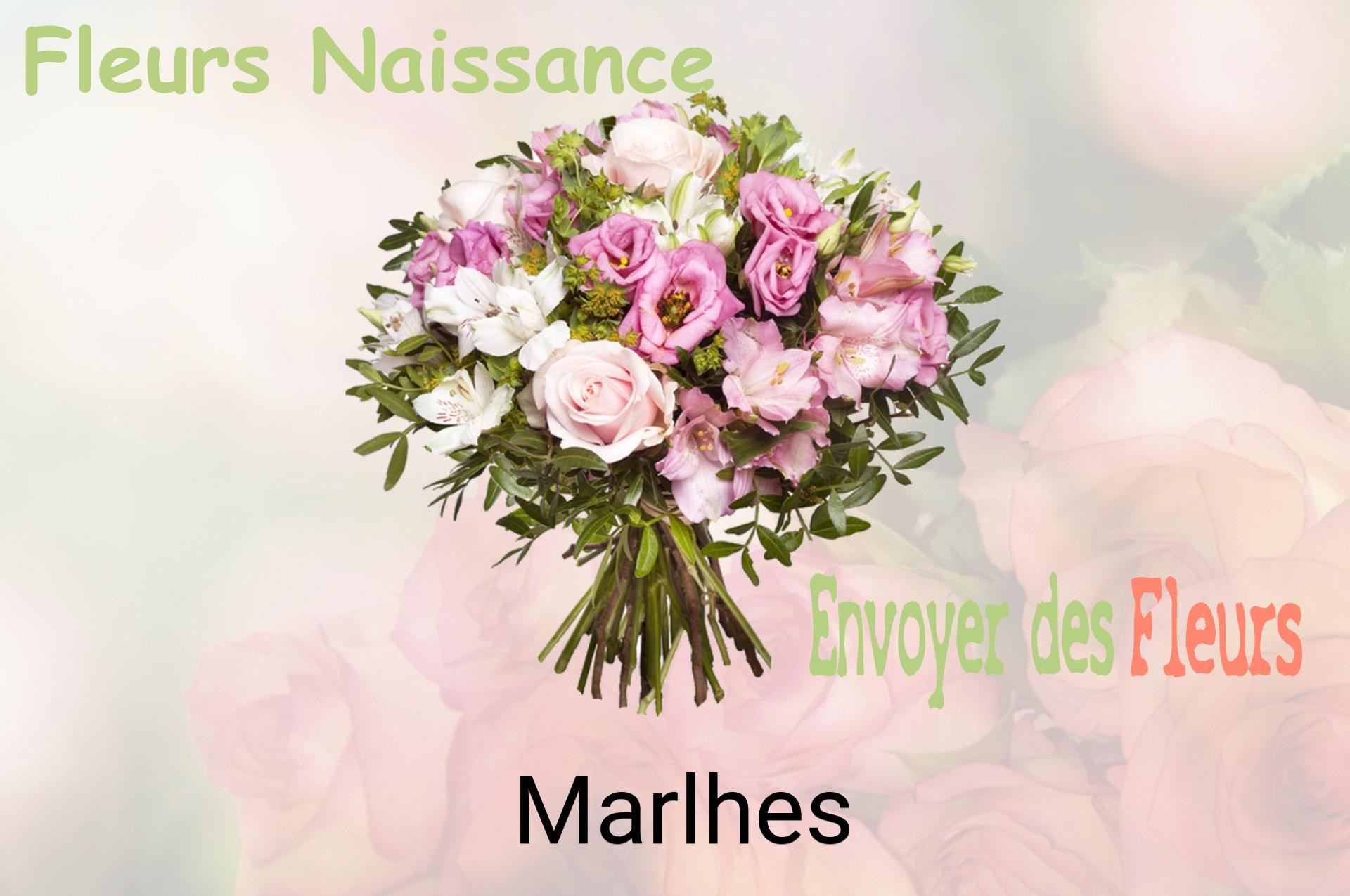 Bouquet de fleurs de naissance livré à Marlhes
